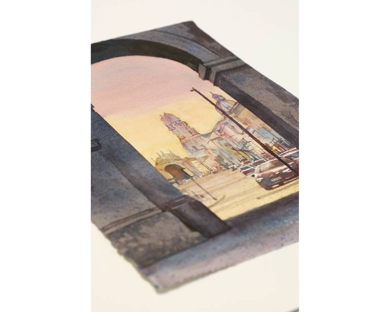 Original Documentary Travel Painting by Ryan Fox Aws Nws Twsa