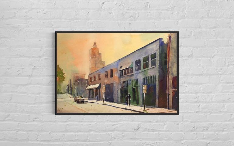 Original Impressionism Architecture Painting by Ryan Fox AWS