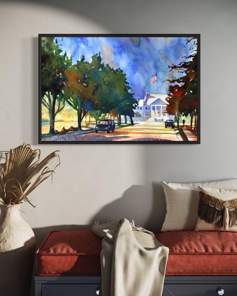 Original Expressionism Architecture Painting by Ryan Fox Aws Nws Twsa