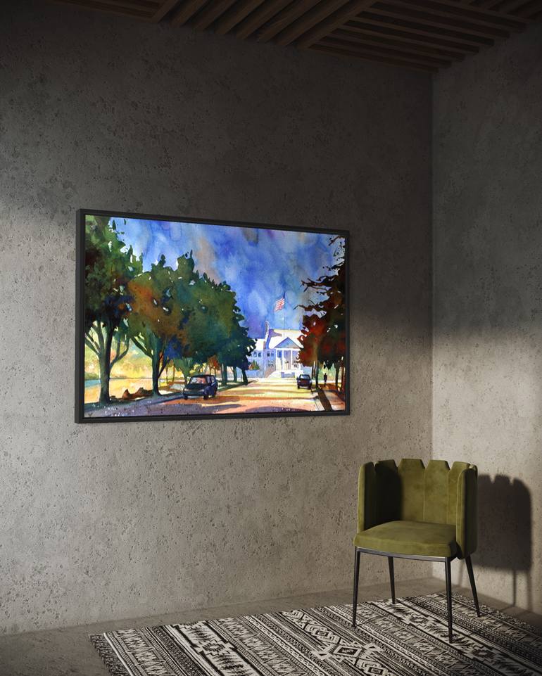 Original Expressionism Architecture Painting by Ryan Fox Aws Nws Twsa