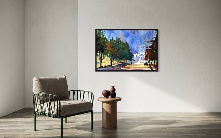 Original Expressionism Architecture Painting by Ryan Fox Aws Nws Twsa