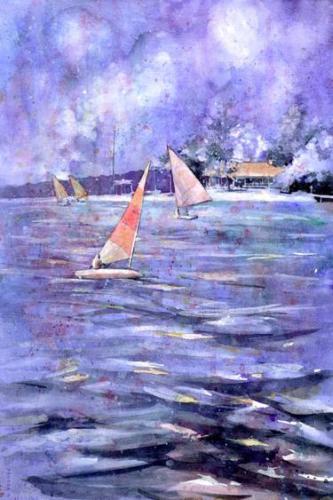 Print of Impressionism Seascape Paintings by Ryan Fox AWS