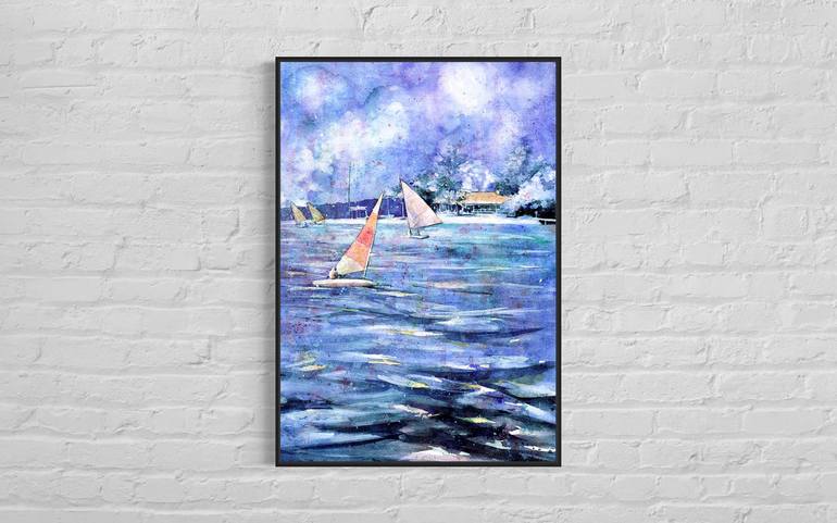 Original Impressionism Seascape Painting by Ryan Fox AWS