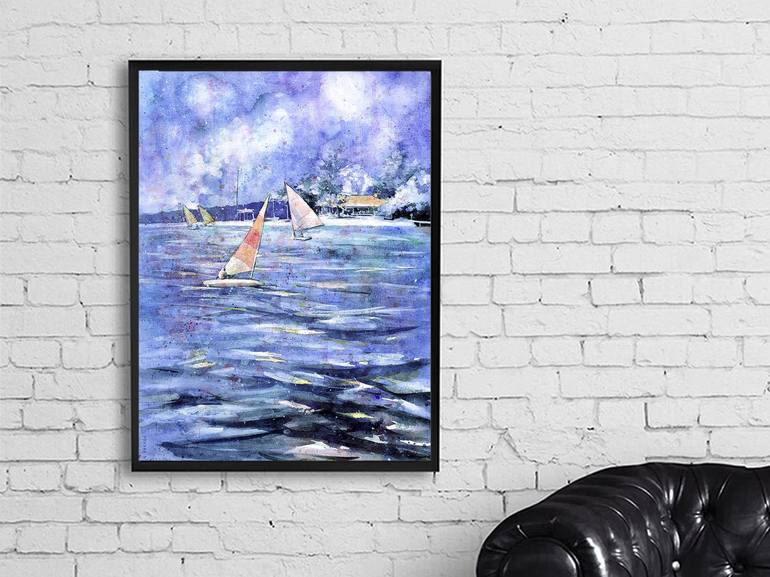 Original Impressionism Seascape Painting by Ryan Fox AWS