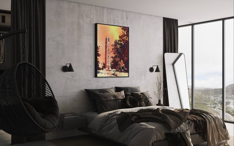 Original Documentary Architecture Painting by Ryan Fox Aws Nws Twsa