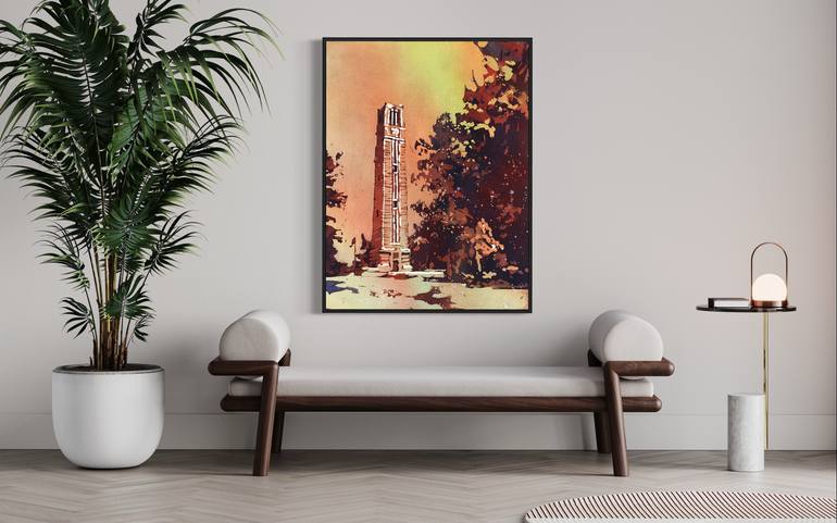 Original Documentary Architecture Painting by Ryan Fox Aws Nws Twsa