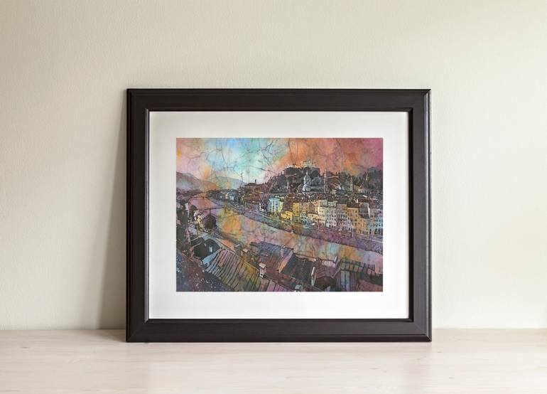 Original Illustration Architecture Painting by Ryan Fox Aws Nws Twsa
