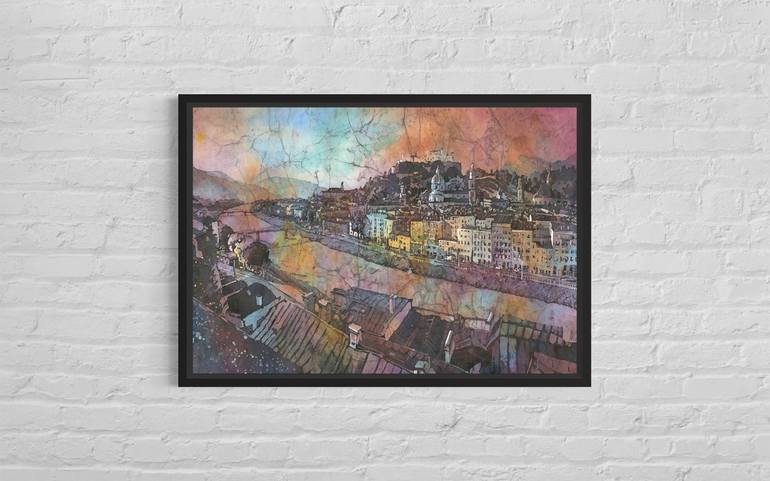 Original Illustration Architecture Painting by Ryan Fox Aws Nws Twsa