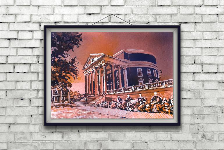 Original Illustration Architecture Painting by Ryan Fox Aws Nws