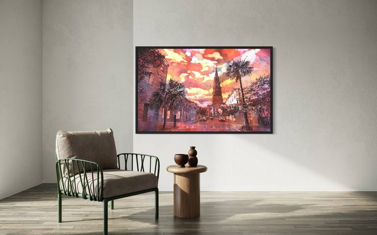 Original Documentary Travel Painting by Ryan Fox Aws