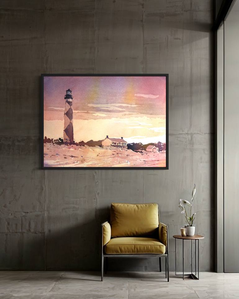 Original Impressionism Beach Painting by Ryan Fox AWS