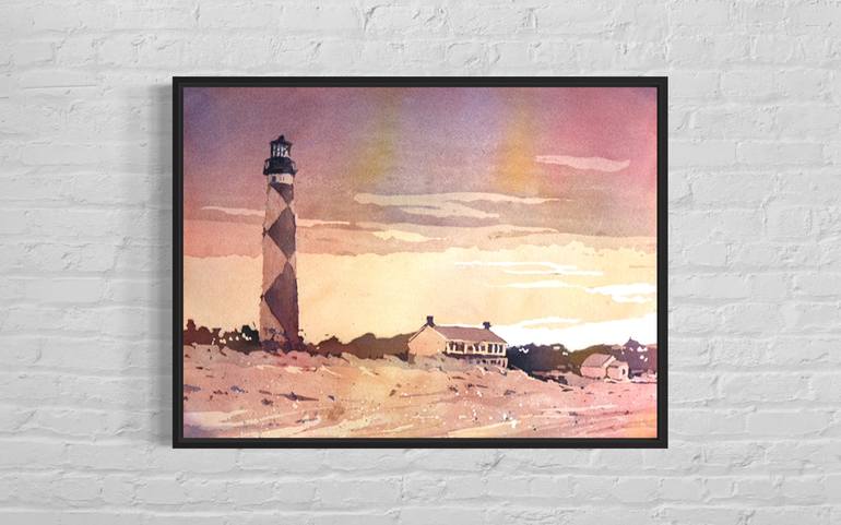 Original Impressionism Beach Painting by Ryan Fox AWS