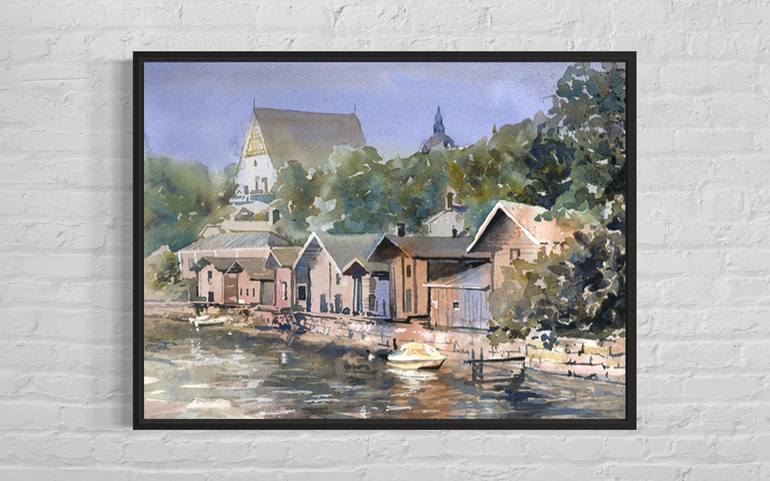 Original Impressionism Architecture Painting by Ryan Fox Aws Nws