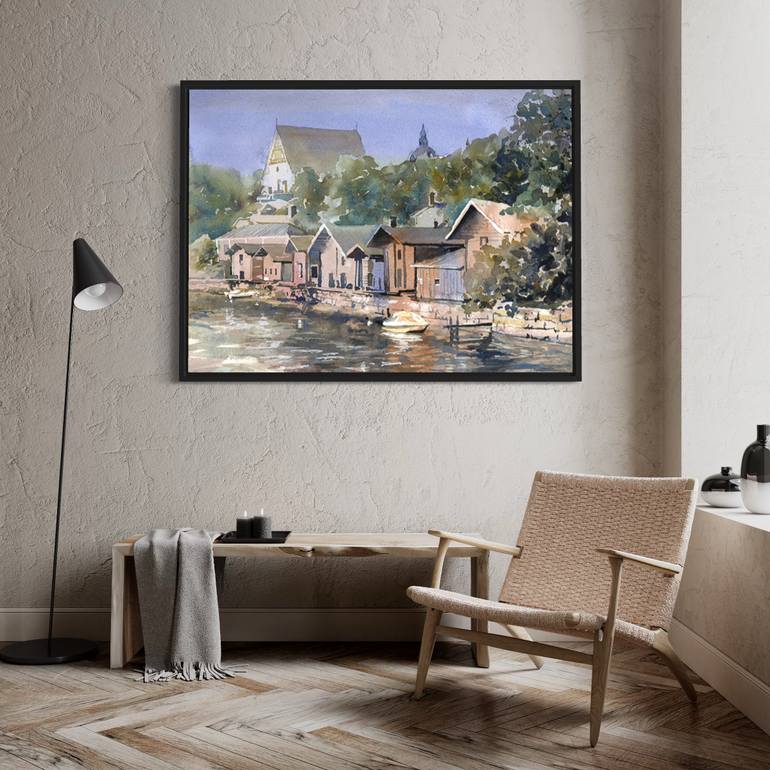 Original Impressionism Architecture Painting by Ryan Fox Aws Nws