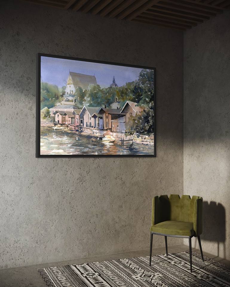 Original Impressionism Architecture Painting by Ryan Fox Aws Nws