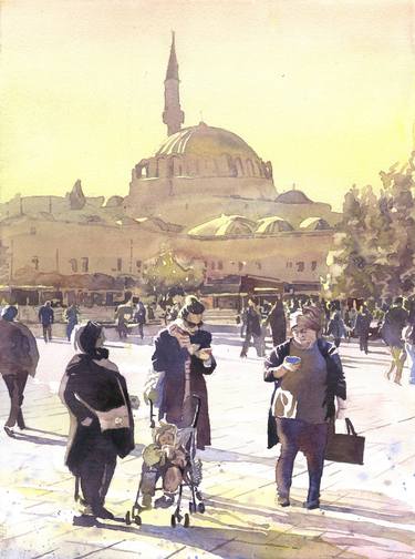 Original Expressionism Architecture Painting by Ryan Fox Aws