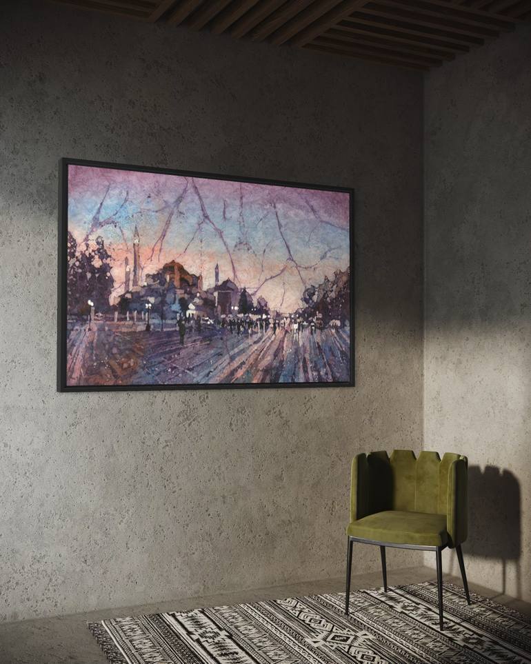 Original Illustration Architecture Painting by Ryan Fox Aws Nws Twsa