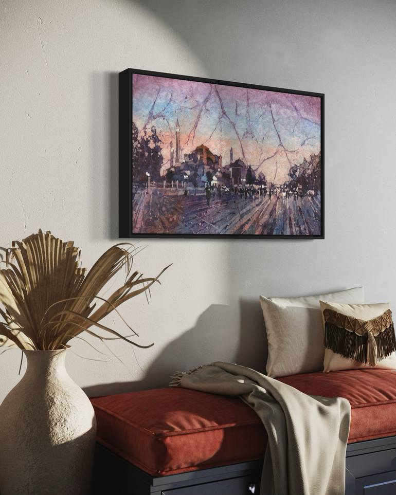 Original Illustration Architecture Painting by Ryan Fox Aws Nws Twsa