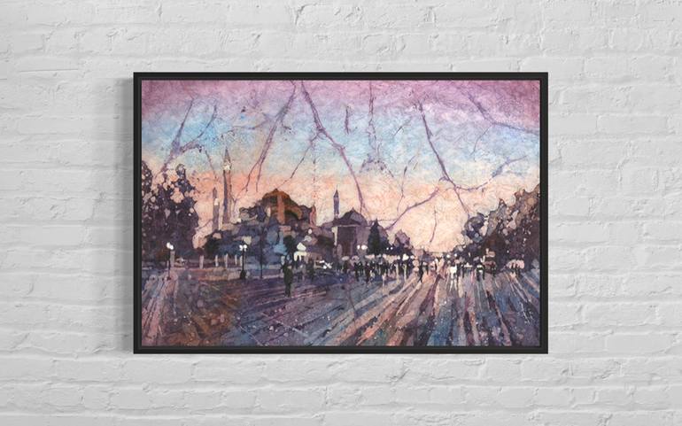 Original Illustration Architecture Painting by Ryan Fox Aws Nws Twsa