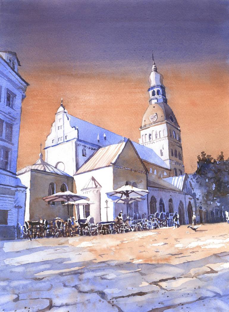 Print of Impressionism Architecture Paintings by Ryan Fox Aws
