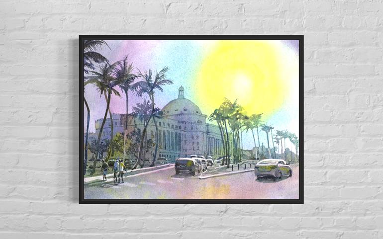 Original Illustration Architecture Painting by Ryan Fox Aws Nws Twsa