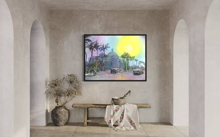 Original Illustration Architecture Painting by Ryan Fox Aws Nws Twsa