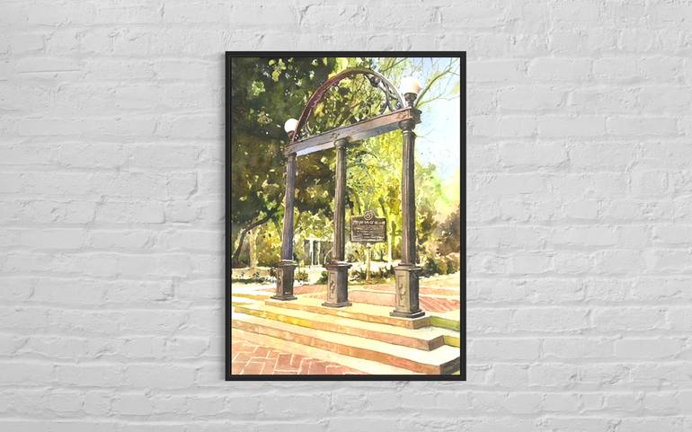 Original Impressionism Architecture Painting by Ryan Fox Aws Nws