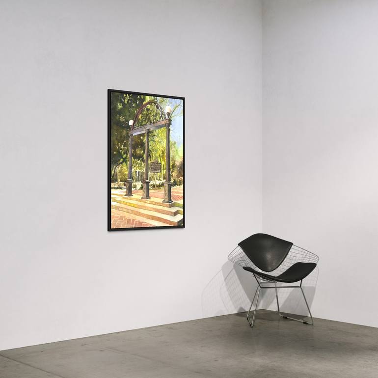 Original Impressionism Architecture Painting by Ryan Fox Aws Nws