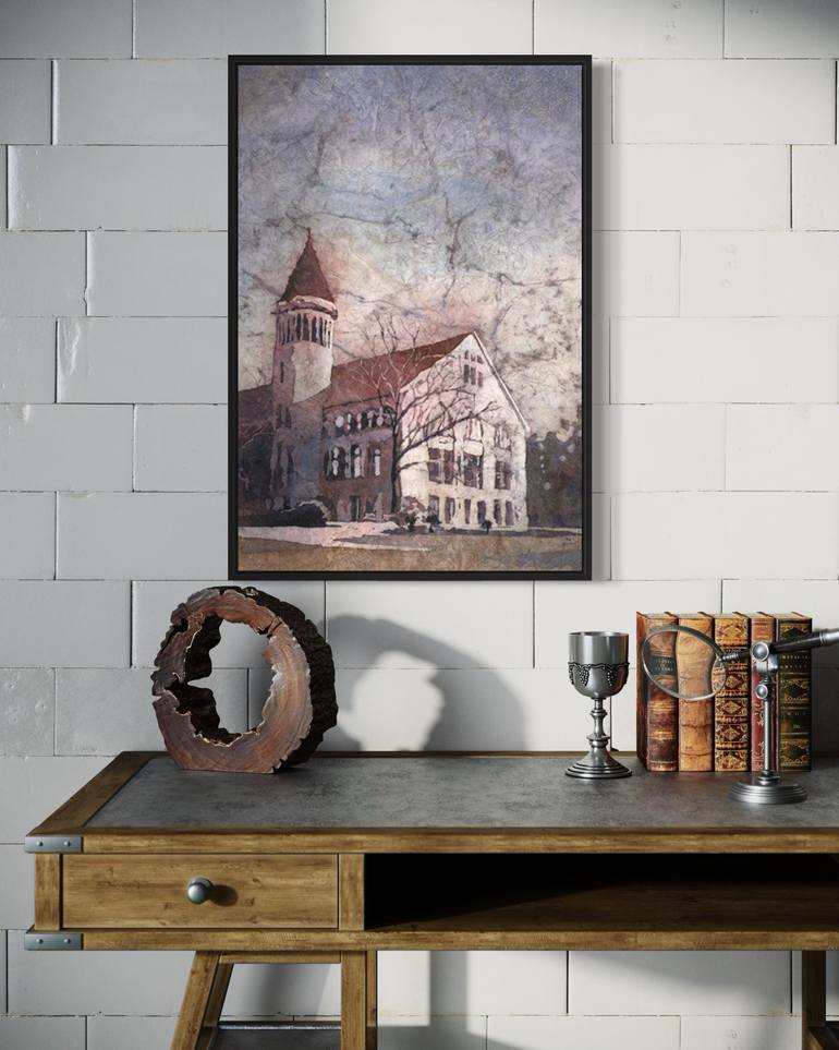Original Impressionism Architecture Painting by Ryan Fox Aws Nws