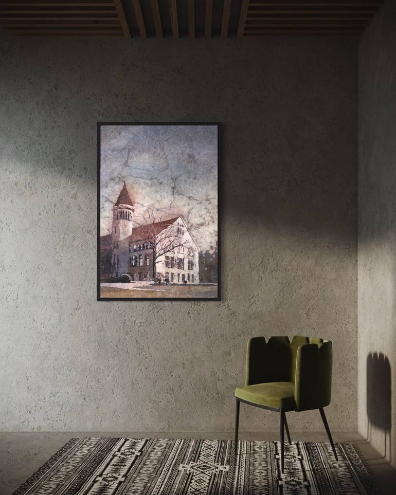 Original Impressionism Architecture Painting by Ryan Fox Aws Nws