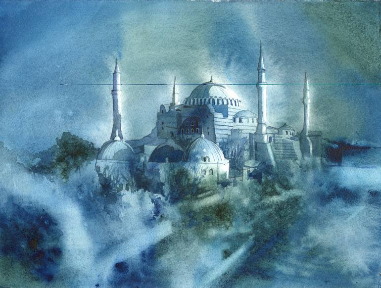 Blue Mosque paintings | Saatchi Art