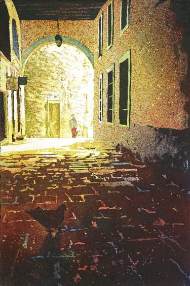 Watercolor painting of Guanajuato Alleyway- Mexico thumb