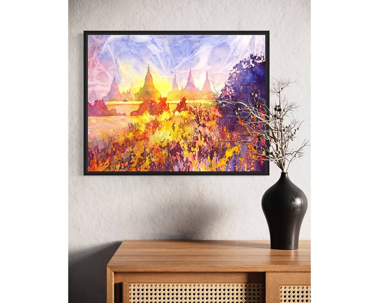 Original Art Deco Architecture Painting by Ryan Fox Aws Nws Twsa