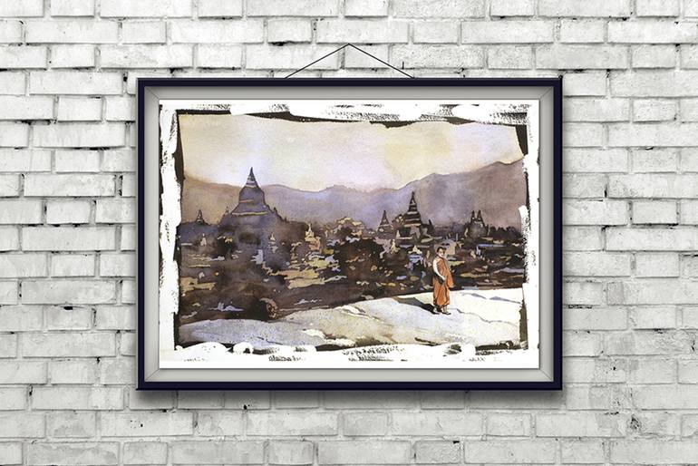 Original Documentary Architecture Painting by Ryan Fox Aws Nws Twsa