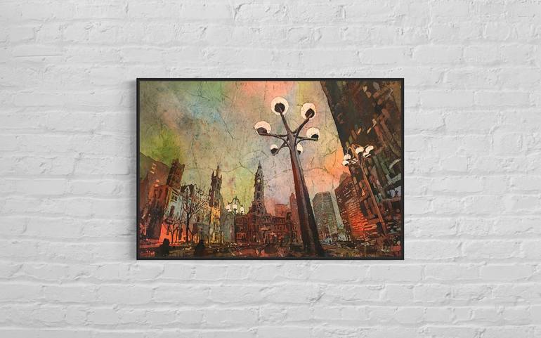 Original Art Deco Architecture Painting by Ryan Fox AWS