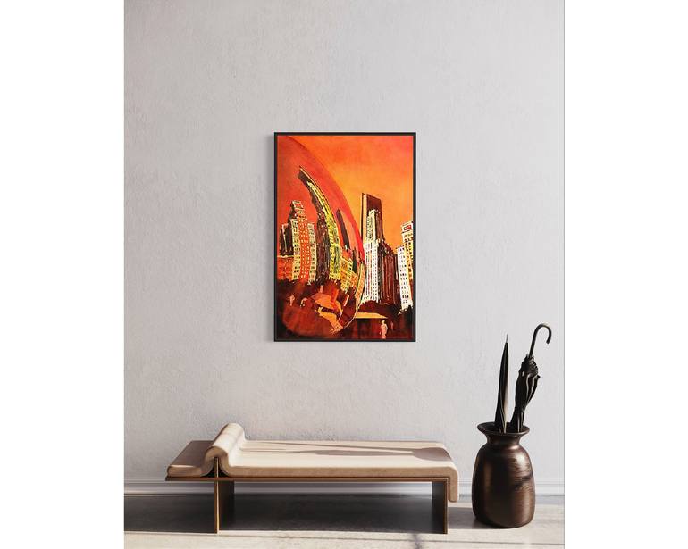 Original Architecture Painting by Ryan Fox AWS