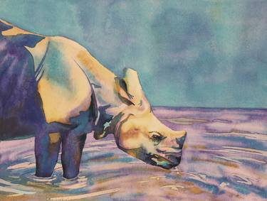 Original Expressionism Animal Paintings by Ryan Fox AWS
