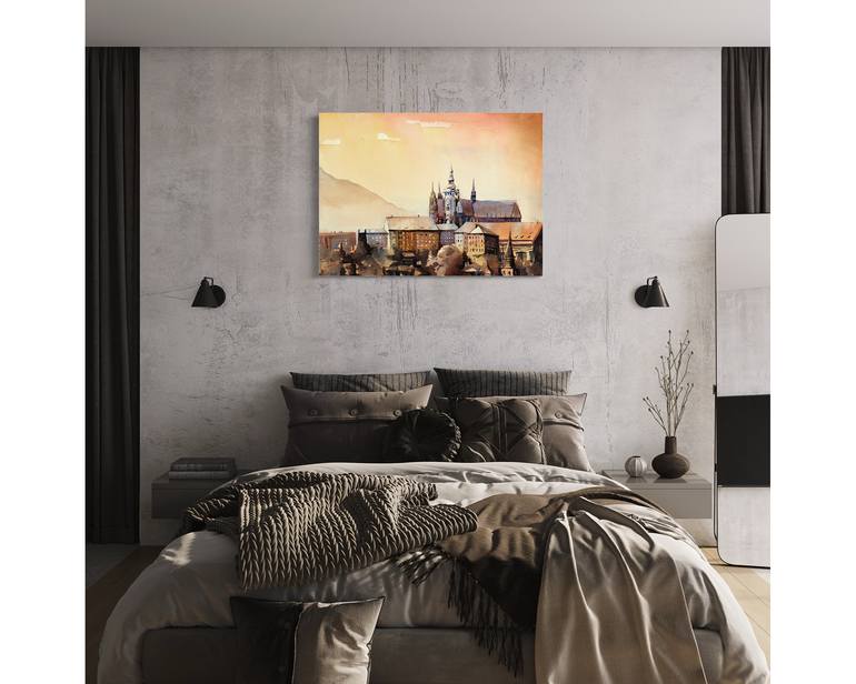 Original Art Deco Architecture Painting by Ryan Fox Aws Nws