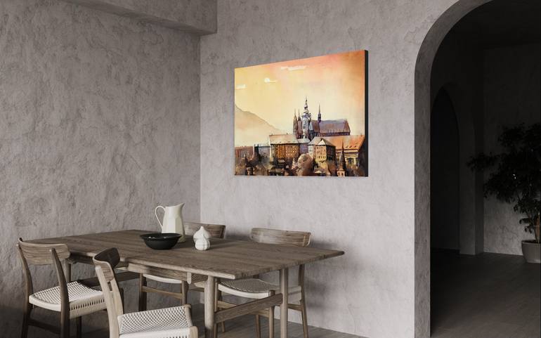 Original Art Deco Architecture Painting by Ryan Fox Aws Nws