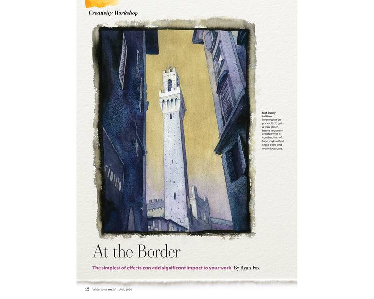 Original Documentary Architecture Painting by Ryan Fox Aws Nws Twsa