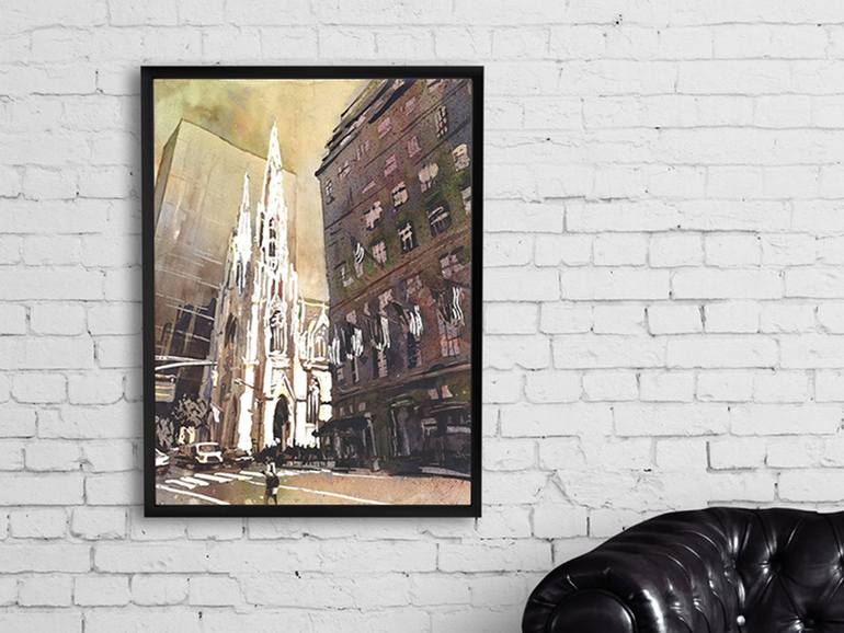 Original Architecture Painting by Ryan Fox AWS