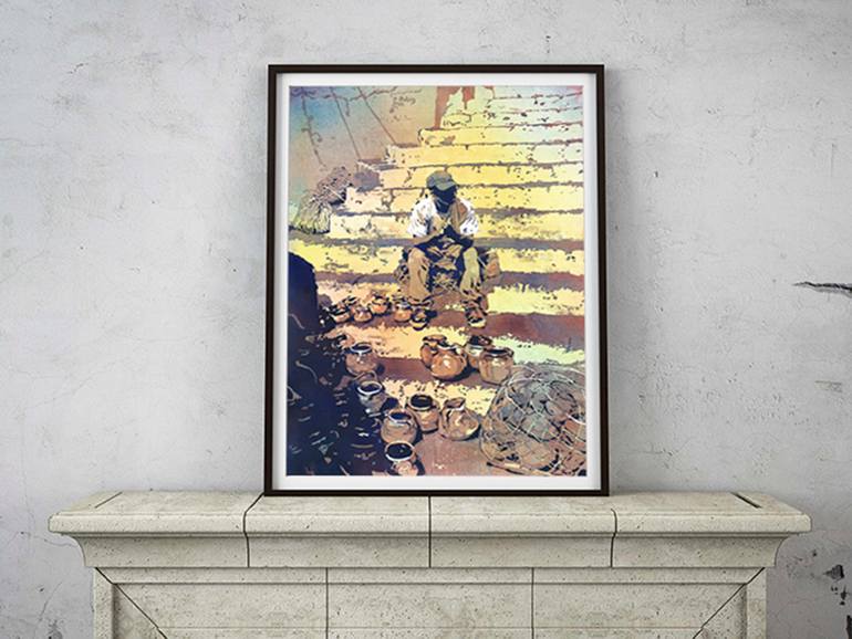 Original Documentary Travel Painting by Ryan Fox Aws Nws Twsa
