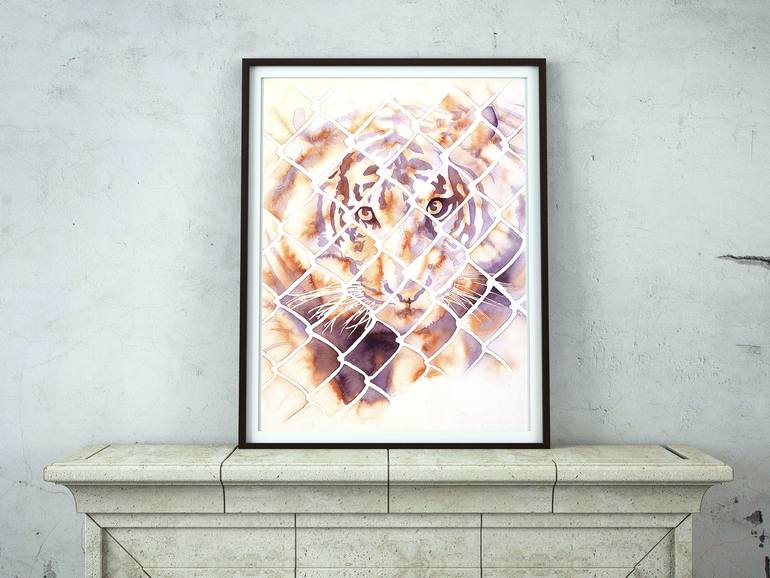 Original Documentary Animal Painting by Ryan Fox Aws Nws