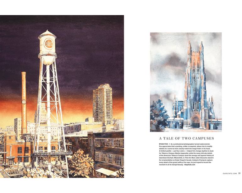 Original Documentary Architecture Painting by Ryan Fox Aws Nws Twsa
