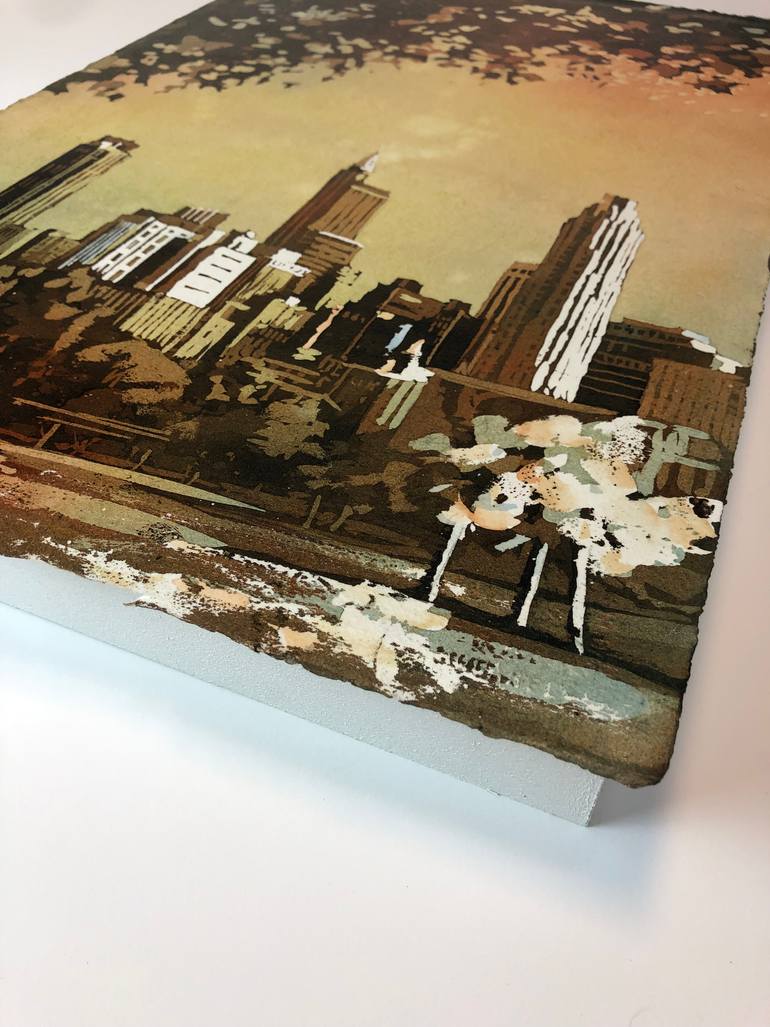 Original Documentary Architecture Painting by Ryan Fox Aws Nws Twsa
