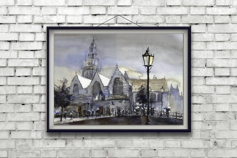 Original Documentary Travel Painting by Ryan Fox Aws Nws