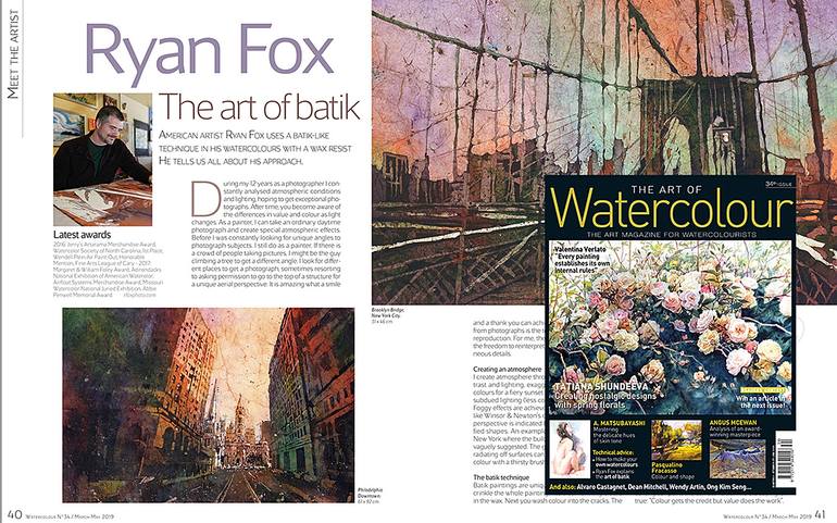 Original Documentary Travel Painting by Ryan Fox Aws Nws