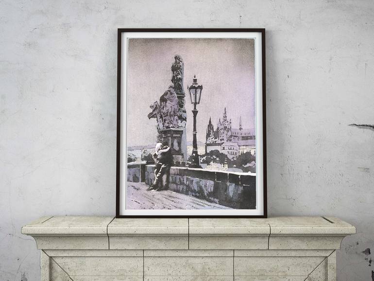 Original Documentary Travel Painting by Ryan Fox Aws Nws