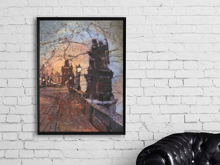 Original Documentary Architecture Painting by Ryan Fox Aws Nws Twsa