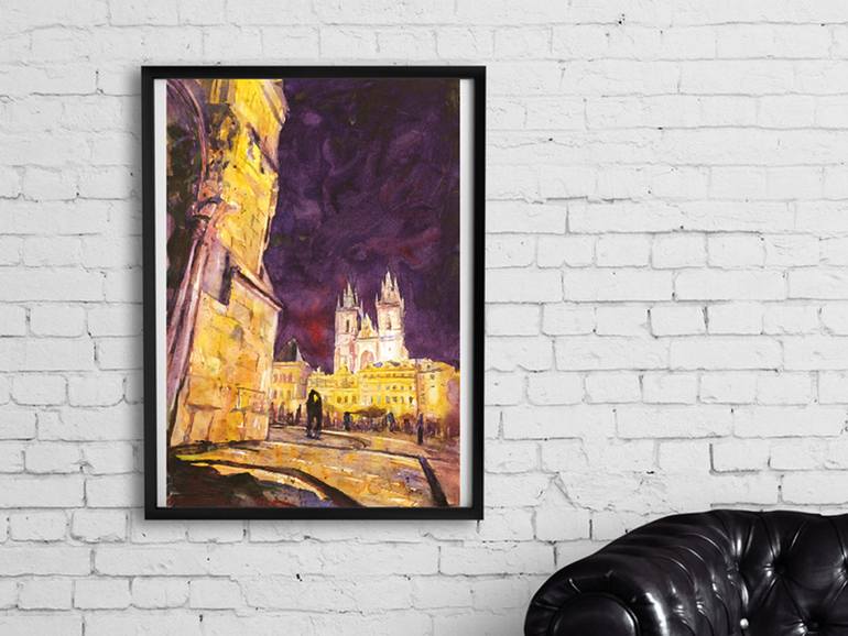 Original Documentary Architecture Painting by Ryan Fox Aws Nws Twsa
